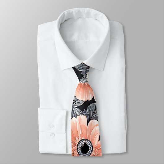 Botanisch lichtdoorlatend patroon stropdas (Gebonden)