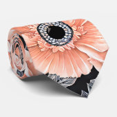 Botanisch lichtdoorlatend patroon stropdas (Opgerold)