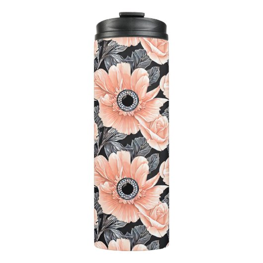 Botanisch lichtdoorlatend patroon thermosbeker (Voorkant)