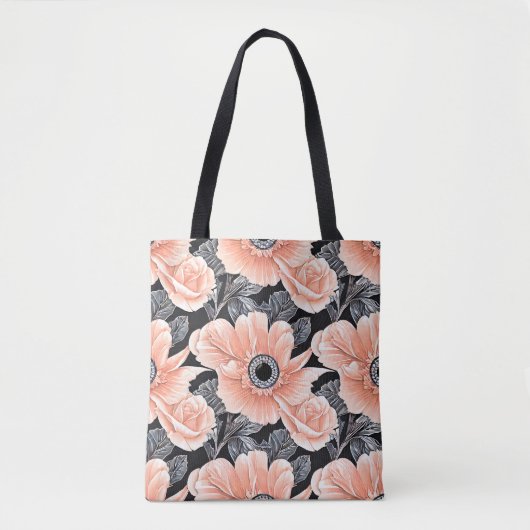 Botanisch lichtdoorlatend patroon tote bag (Voorkant)