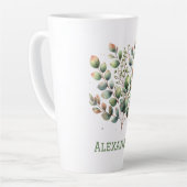 Botanisch lichtgroen Eucalyptus verlaat persoonlij Latte Mok (Linkerhoek)