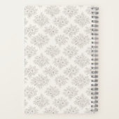 Botanisch lijnboeketpatroon notitieboek (Achterkant)