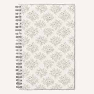Botanisch lijnboeketpatroon notitieboek