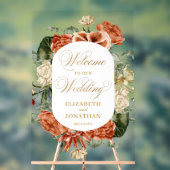 Botanisch Lijst Boho Wedding Welkom Acryl Bord (Neutraal)