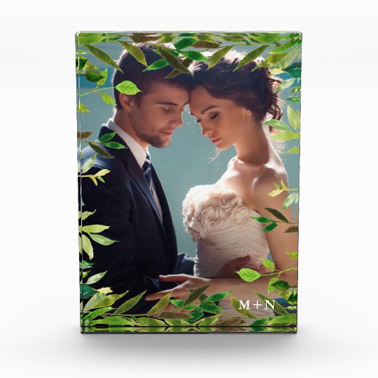 Botanisch Lijst met foto en monogram (Voorkant)