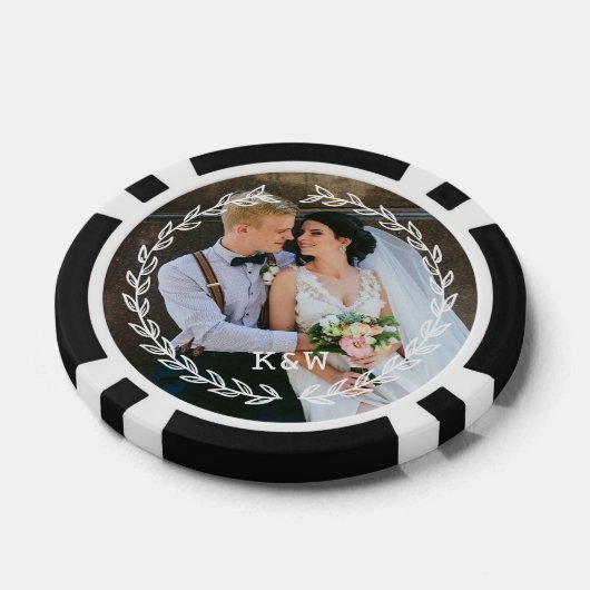  Botanisch Lijst Monogrammen Foto Poker Chips (Enkel)