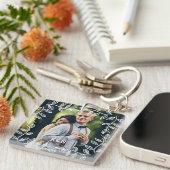  Botanisch Lijst Monogrammen Foto Sleutelhanger (Voorkant Rechts)