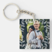 Botanisch Lijst Monogrammen Foto Sleutelhanger (voorkant)