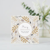 Botanisch Lijst Vrolijk Kerstfeest Fotokaart Feestdagenkaart (Staand voorkant)