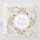 Botanisch Lijst Vrolijk Kerstfeest Fotokaart Feestdagenkaart (Voorkant)