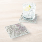 Botanisch Lila Glazen Onderzetter (Schuin)