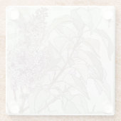 Botanisch Lila Glazen Onderzetter (Achterkant)