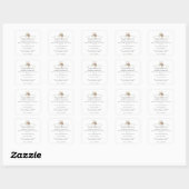 Botanisch Logo Ingredienten Cinnamon Roll Product Vierkante Sticker (Vel)