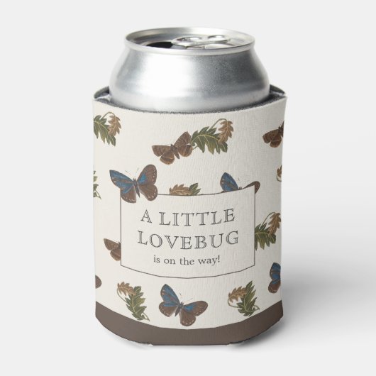  Botanisch Lovebug Baby shower Blikjeskoeler (Blikje Voorkant)