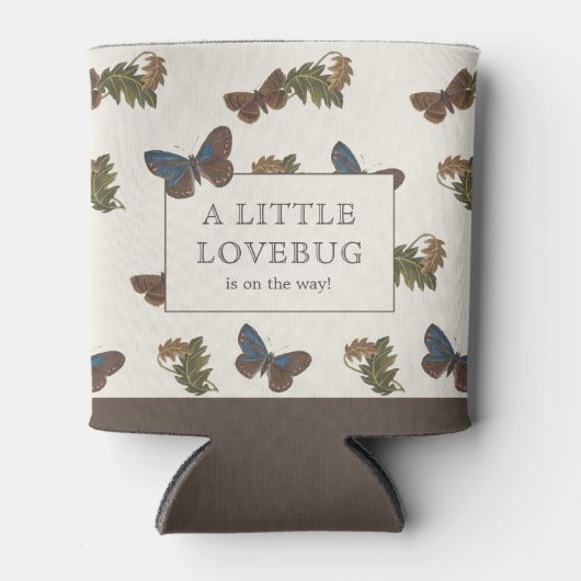  Botanisch Lovebug Baby shower Blikjeskoeler (Voorkant)