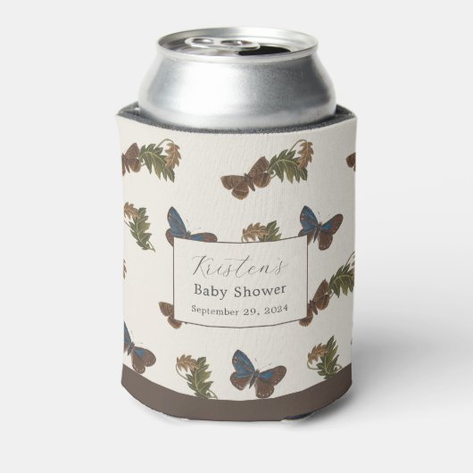  Botanisch Lovebug Baby shower Blikjeskoeler (Blikje Achterkant)