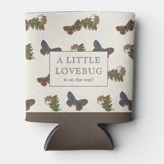 Botanisch Lovebug Baby shower Blikjeskoeler (Voorkant)