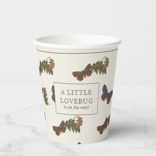  Botanisch Lovebug Baby shower Papieren Bekers (Voorkant)