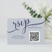 Botanisch maanlicht | Gotische bloemenbruiloft RSVP Kaartje (Staand voorkant)