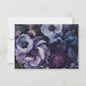 Botanisch maanlicht | Gotische bloemenbruiloft RSVP Kaartje (Achterkant)