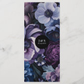 Botanisch maanlicht | Gotische bloemige bruiloft Menu (Achterkant)