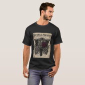 Botanisch Macaber Gotische Skelet Roos T-shirt (Voorkant volledig)