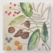 botanisch marmer onderzetter (Voorkant)