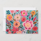  Botanisch Meisje Bloemen Lijst Notitiekaartje (Achterkant)