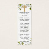 Botanisch Memorial Bladwijzer Mini Visitekaartjes (Achterkant)