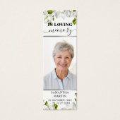 Botanisch Memorial Bladwijzer Mini Visitekaartjes (Voorkant)