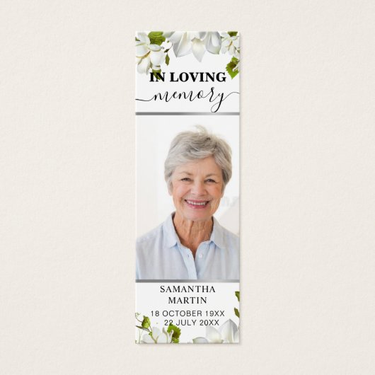 Botanisch Memorial Bladwijzer Mini Visitekaartjes (Voorkant)