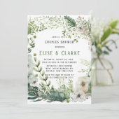 Botanisch met Anemone Flowers Couples Shower Kaart (Staand voorkant)