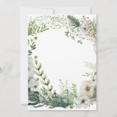 Botanisch met Anemone Flowers Couples Shower Kaart (Achterkant)