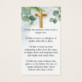 Botanisch minimaal Bladwijzer van de herfst Visitekaartje (Achterkant)