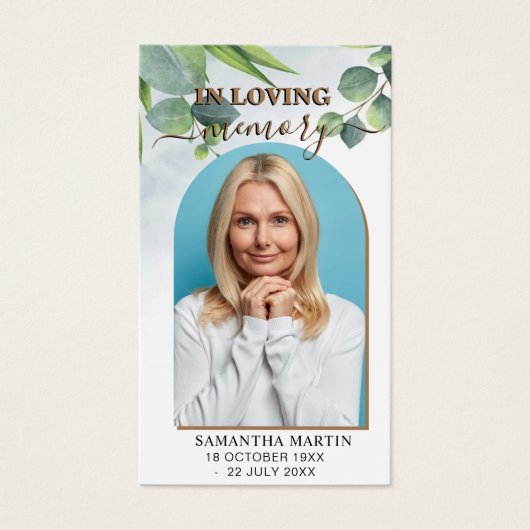 Botanisch minimaal Bladwijzer van de herfst Visitekaartje (Voorkant)