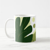 Botanisch minimalistisch bladontwerp klassieke mok (Links)