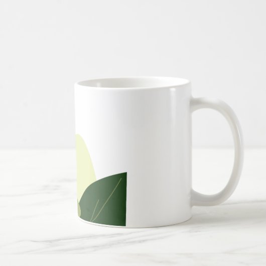 Botanisch minimalistisch bladontwerp klassieke mok (Rechts)
