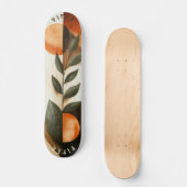 Botanisch minimalistisch skateboard - aards boho b (Voorkant)