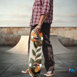 Botanisch minimalistisch skateboard - aards boho b