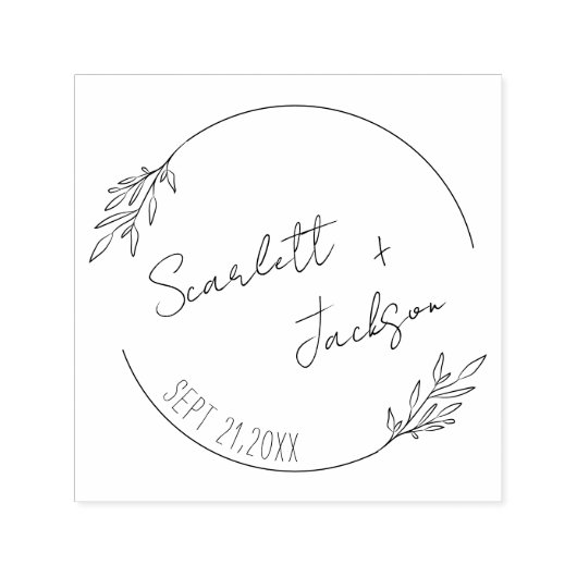 Botanisch Minimalistische Handgeschreven Save the Zelfinktende Stempel (Design)