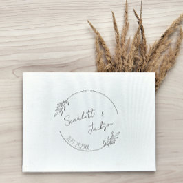 Botanisch Minimalistische Handgeschreven Save the  Zelfinktende Stempel