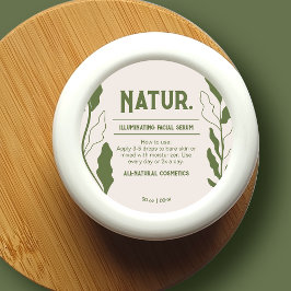 Botanisch modern patroon Cosmetisch productetiket Ronde Sticker