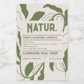 Botanisch modern patroon Cosmetisch productetiket Voedselcontainer Etiket (Enkel label)