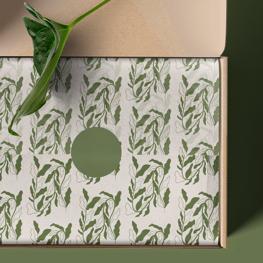 Botanisch modern patroonpapier tissuepapier
