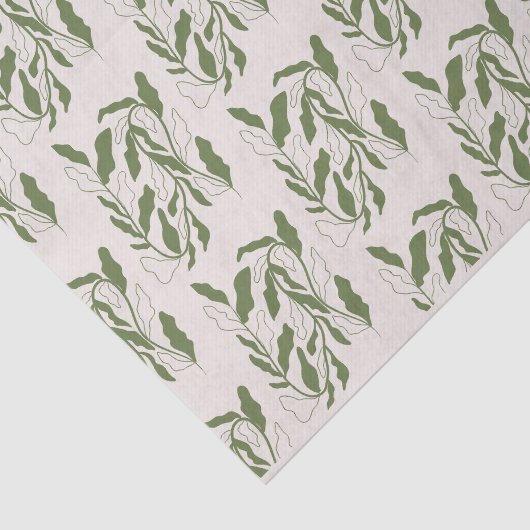 Botanisch modern patroonpapier tissuepapier (Detail)