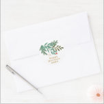 Botanisch Modern Vrolijk Kerstfeest Ronde Sticker<br><div class="desc">***dit ontwerp maakt deel uit van een kerstvakantie collectie*** Stap in een wereld van tijdloze verfijning met mijn "Enchanting Classic Elegance" Christmas Holiday Collectie. Dompel jezelf onder in de rijke, donkere smaragdgroene en complementaire subtiele groene en gele tinten die doen denken aan bladeren, hulst en dennen, perfect aangevuld met de...</div>
