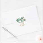 Botanisch Modern Vrolijk Kerstfeest Ronde Sticker<br><div class="desc">***dit ontwerp maakt deel uit van een kerstvakantie collectie*** Stap in een wereld van tijdloze verfijning met mijn "Enchanting Classic Elegance" Christmas Holiday Collectie. Dompel jezelf onder in de rijke, donkere smaragdgroene en complementaire subtiele groene en gele tinten die doen denken aan bladeren, hulst en dennen, perfect aangevuld met de...</div>