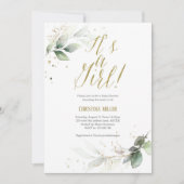 Botanisch, modern, Waterverf, elegant, Baby Showe Kaart (Voorkant)