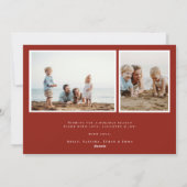  Botanisch Monogram 3 Foto Vakantie Kaart (Achterkant)