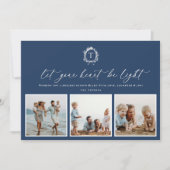 Botanisch Monogram 3 Foto Vakantie Kaart (Voorkant)